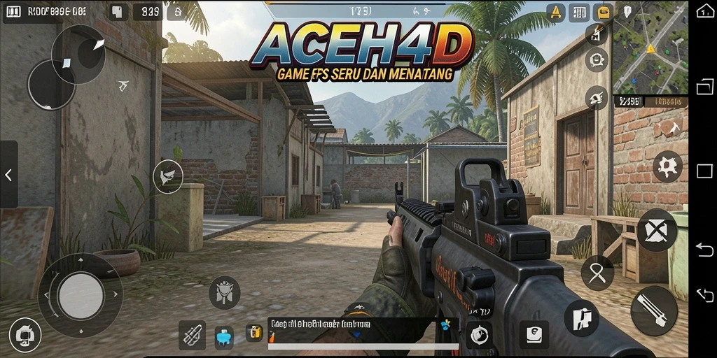 Tampilan gameplay seru ACEH4D dalam pertempuran FPS.