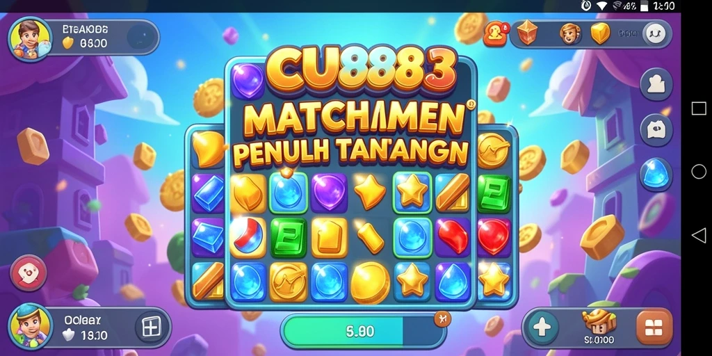 Tampilan gameplay CU888 yang menantang di dunia Match-3.
