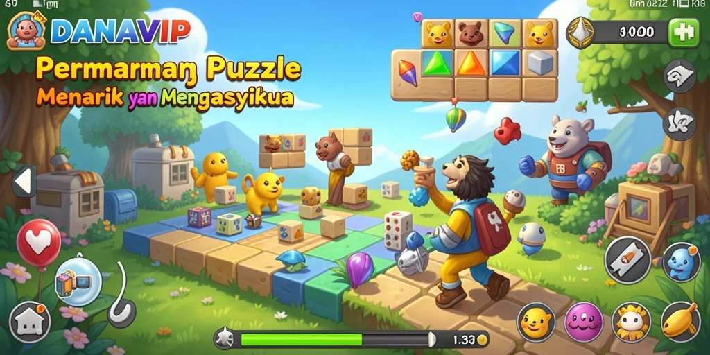Tampilan screenshot DANAVIP dengan gameplay Puzzle yang mendebarkan.