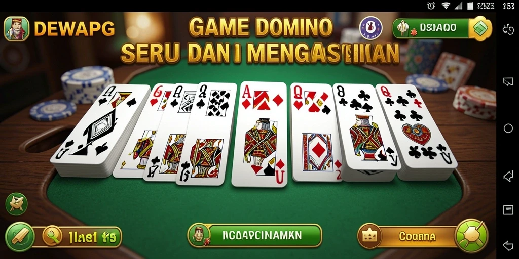 Tampilan gameplay seru dalam DEWAPG saat bermain Domino.