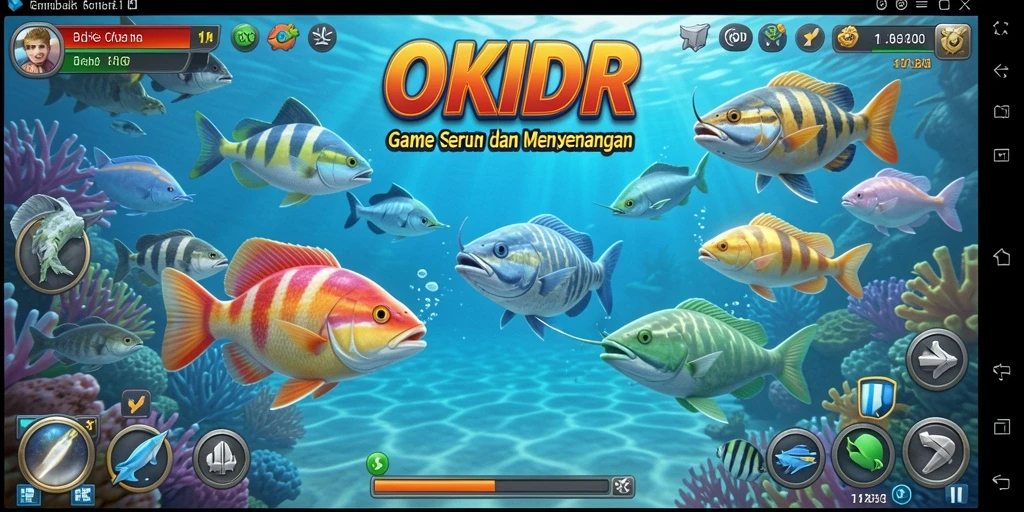 Screenshot gameplay Tembak Ikan dengan grafis memukau.