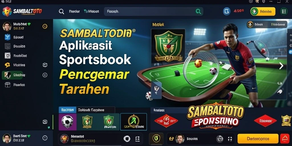Screenshot utama SAMBALTOTO menampilkan pengalaman taruhan yang seru dan interaktif.